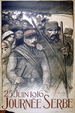 '25 June 1916 - Serbia Day', French World War I poster, 1916. Artist: Theophile Alexandre Steinlen