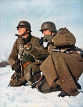 German soldiers, World War II, 1942. Artist: Grimm