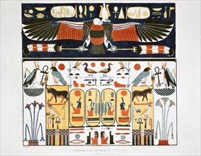 Mural from the Tombs of the Kings at Thebes, 1820. Artist: Giovanni Battista Belzoni