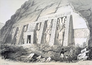 'Exterior of the North Temple, Ebsamboul, Nubia', c1850. Artist: Augustus Butler