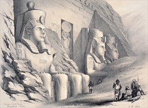 'Exterior of the South Temple, Ebsamboul, Nubia', c1850. Artist: Augustus Butler