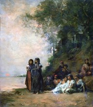 'Egyptian Women at the Edge of the Water', 19th century. Artist: Eugene Fromentin
