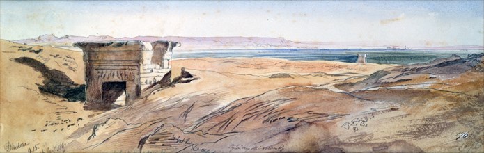 'Dendera', 1867. Artist: Edward Lear
