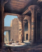 'The Inner Temple, Philae', Egypt, 1842. Artist: E Weidenbach