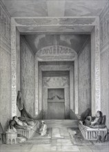 'Interior of a Temple', Egypt, 19th century. Artist: George Moore