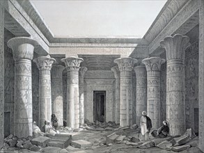 'Court of the Great Temple, Philae', Egypt, 1843. Artist: George Moore