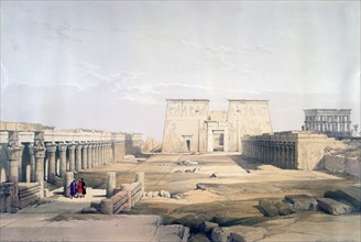 'Grand Approach to the Temple of Philae, Nubia', 19th century. Artist: David Roberts