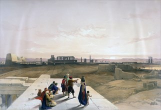'The Ruins of Karnak from the West', 19th century. Artist: David Roberts