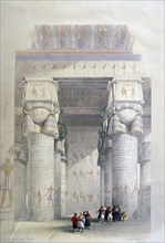 'Portico of the Temple of Dendera', 19th century. Artist: David Roberts