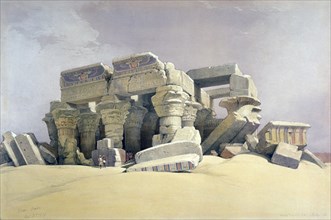 'Ruins of the Temple of Kom Ombo', 19th century. Artist: David Roberts