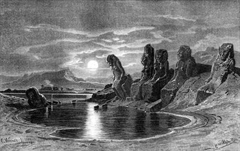 'Sekhets with the Moonlight, Egypt', 1877. Artist: Ernest Heyn
