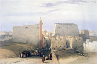 'Grand Entrance to the Temple of Luxor', 19th century. Artist: David Roberts