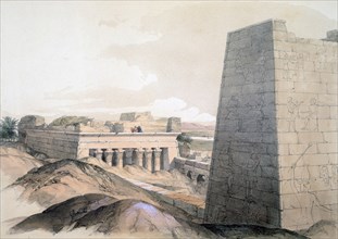 'Temple of Edfu', Egypt, 19th century. Artist: Lord Wharncliffe