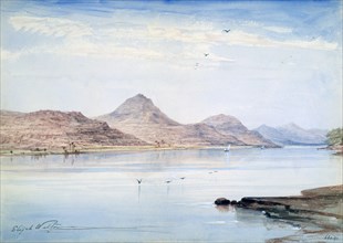 'On the Nile, Gebel el Mody, Nubia', 1861. Artist: Elijah Walton