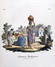 'Brahmin Woman Collecting Water', 1828. Artist: Marlet et Cie