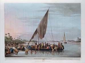 'Ferry Boat Near Nedssili', Egypt, 1801. Artist: Thomas Milton