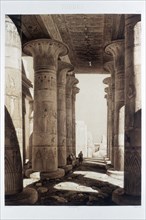 'Hypostyle Hall of the Ramesseum, Thebes', Egypt, 1841. Artist: Himely
