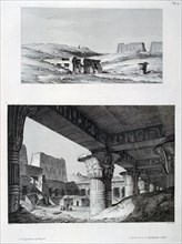 'The Temple and interior of  Apollinopolis at Etfou (Edfu)', Egypt, c1808. Artist: Baltard