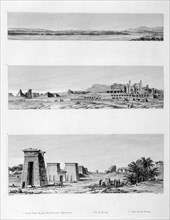 'View of Thebes and Karnak, Egypt', c1808. Artist: Baltard