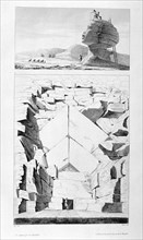 'The Great Sphinx of Giza, and the entrance to the Pyramid of Memphis', c1808. Artist: Unknown