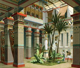 Ancient Egyptian palace interior, 1888. Artist: Firmin Didot