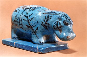Ancient Egyptian hippopotamus figurine, 16th century BC. Artist: Unknown