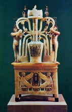 Alabaster perfume vase from the Tomb of Tutankhamun, 14th century BC. Artist: Unknown