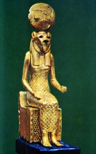 Seated statuette of the Ancient Egyptian goddess Sekhmet, 16th-13th century BC. Artist: Unknown