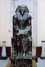 Diorite statue of the Ancient Egyptian pharaoh Khafre, 26th century BC. Artist: Unknown