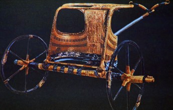 Tutankhamun's burial chariot, 14th century BC. Artist: Unknown