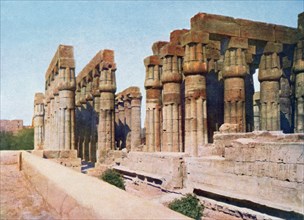 The Colonnade of Amenhotep III, Temple of Luxor, Egypt, 20th century. Artist: Unknown