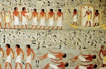 Egyptian Tomb, Procession of the Crown, Thebes, Egypt Artist: Unknown