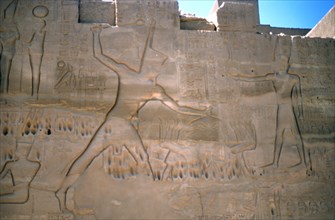 Pharaoh Seti, Capture of Slaves, Luxor, Egypt Artist: Unknown