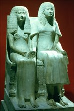 Statue of a Husband and Wife, Egyptian, 18th Dynasty. Artist: Unknown