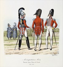 Mousquetaires Noirs, Grande Tenue and Tenue de Socièté, 1814-15 Artist: Eugene Titeux
