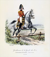 Gendarmes de la Garde du Roi, Commandant d'Escadron, petite tenue, 1814-15 Artist: Eugene Titeux