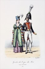 Gardes-du-Corps de Roi, tenue de socièté, 1814 Artist: Eugene Titeux