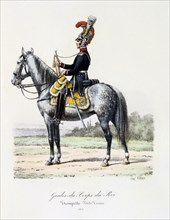 Gardes-du-Corps de Roi, Trumpeter (petite tenue), 1815 Artist: Eugene Titeux