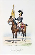 Gardes-du-Corps de Roi, Standard Bearer, 1820 Artist: Eugene Titeux
