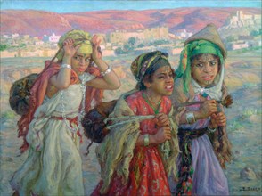 'Young Girls Carrying Water', c1881-1926. Artist: Etienne Dinet