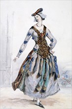 'Mademoiselle Sophie', Costume design for an opera, c1820-1857. Artist: Achille Deveria