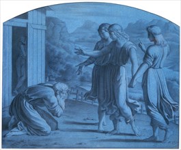 'The Hospitalite of Abraham', c1820-1857. Artist: Achille Deveria