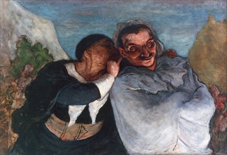 'Crispin and Scapin', c1863-1865. Artist: Honoré Daumier