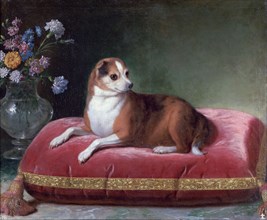 'The Bitch on a Cushion', c1694-1735. Artist: Jean Ranc