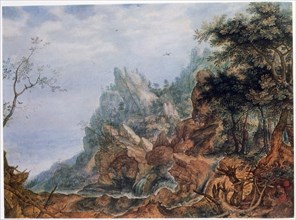 'St Jerome in a Rocky Landscape', c1596-1639. Artist: Roelandt Savery