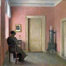 'Woman sitting in an Interior', 1915. Artist: Peter Vilhelm Ilsted