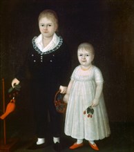 'Edward and Sarah Rutter', c1805. Artist: Joshua Johnson