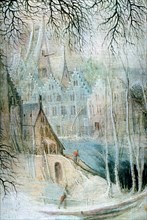 'A Winter Landscape with a Woodcutter', (Detail), c1606-1656. Artist: Gysbrecht Leytens