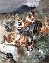 'Fight of the Riders', c1842-1896. Artist: Evariste Vital Luminais