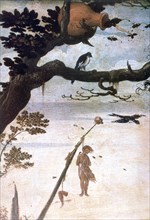 'Landscape scene, legend of Saint Christopher', c1520-1559. Artist: Jan Mandyn